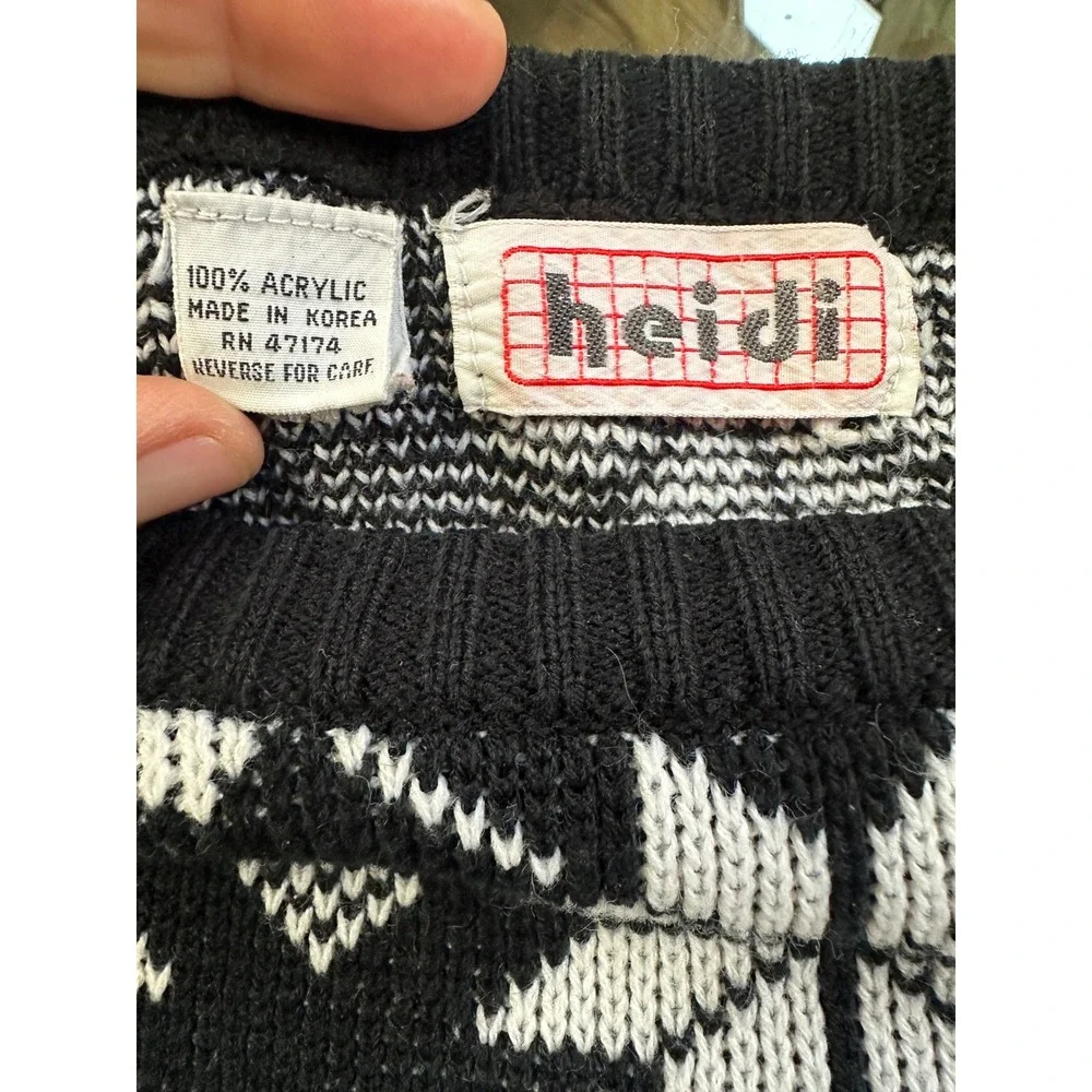 Fair Isle Snowflake‎ Knit Sweater Womens M/L Nordic Grunge Winter Lodgecore
